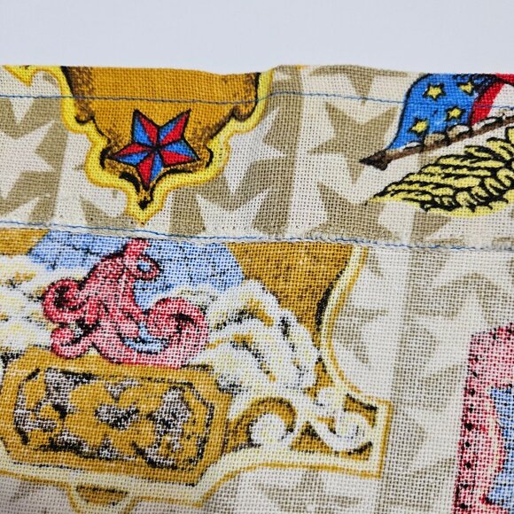 Vintage Patriotic Bicentennial Americana Fabric Curtain Panels 1970s Set of 6 - Picture 10 of 11